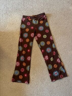 Gymboree Girls Brown Pants with Flowers